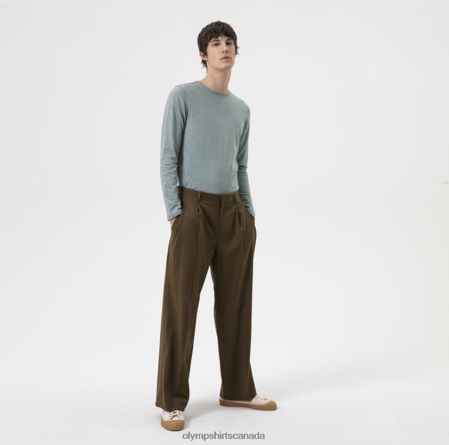 OLYMPLevel Five Casual Body Fit T-Shirt Grey Green H2P42H2061 Clothing