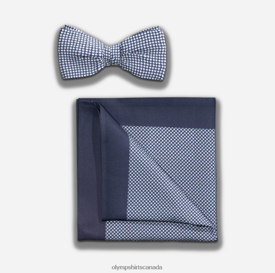 OLYMP Bow Tie / Pocket Square Set Blue H2P42H2638 Accessories