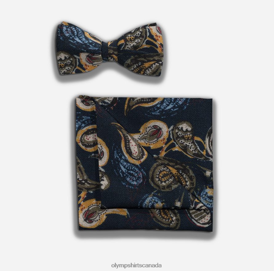 OLYMP Bow Tie / Pocket Square Set Marine H2P42H2648 Accessories