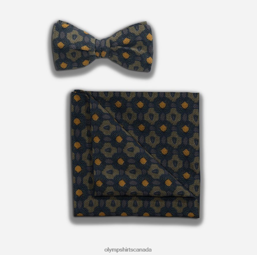 OLYMP Bow Tie / Pocket Square Set Olive H2P42H2656 Accessories