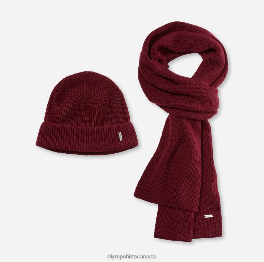 OLYMP Cap/Scarf Set Dark Red H2P42H2663 Accessories