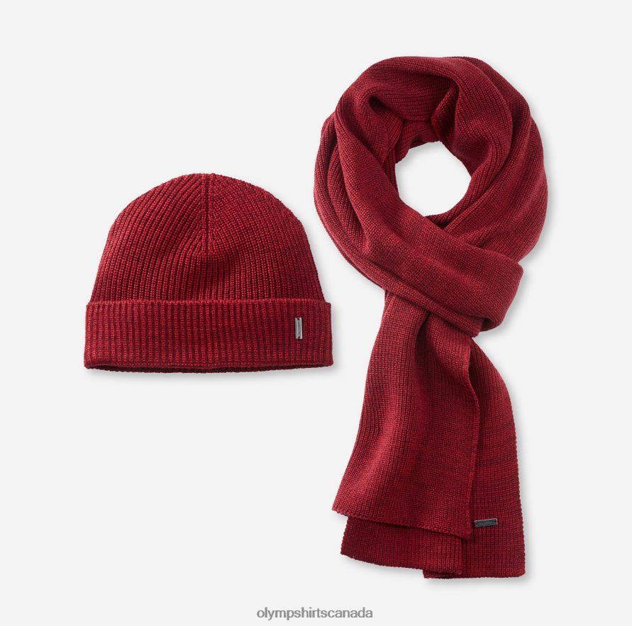 OLYMP Cap/Scarf Set Dark Red H2P42H2667 Accessories