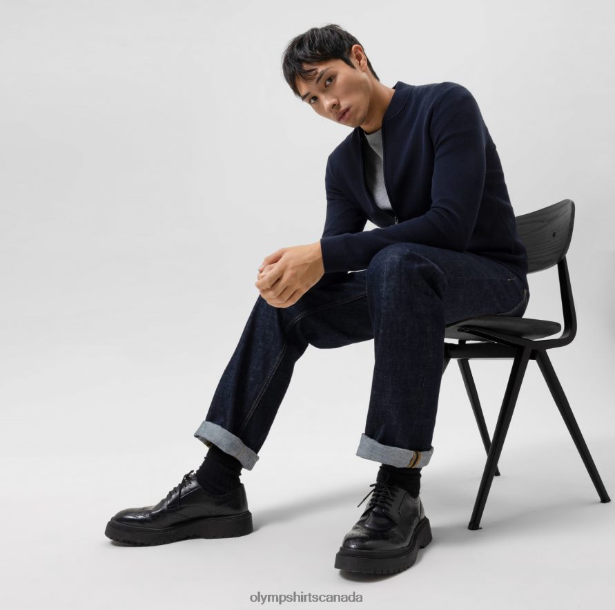 OLYMP Level Five Knitwear Body Fit, Cardigan, Marine H2P42H1942 Clothing