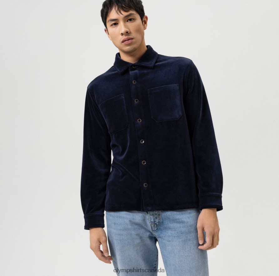 OLYMP Level Five Sweat Overshirt, Marine H2P42H1948 Clothing