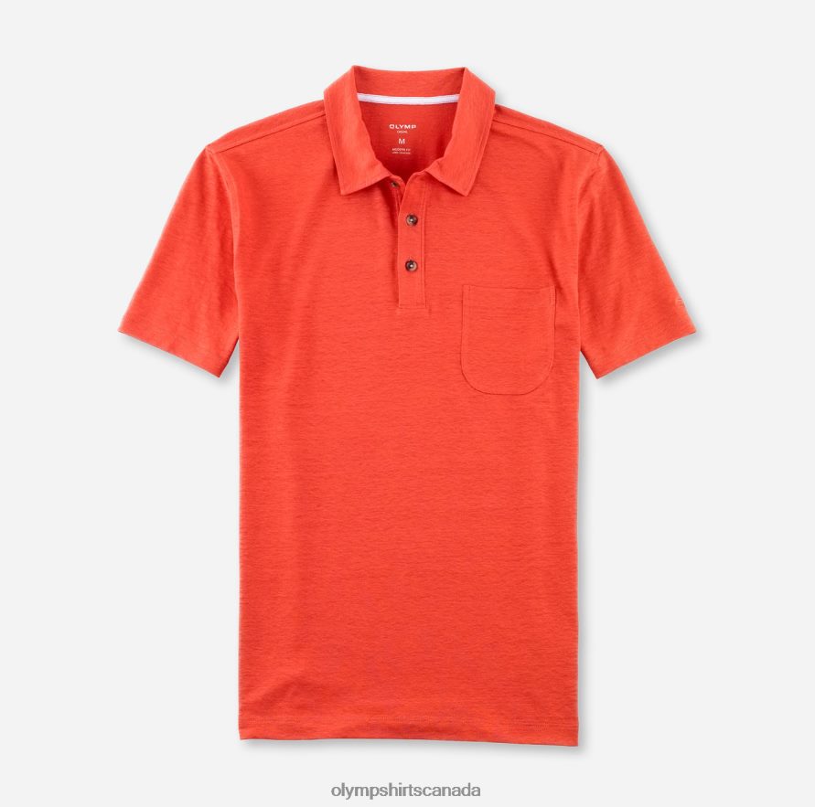 OLYMP Casual Modern Fit, Polo, Brick Red H2P42H2136 Clothing