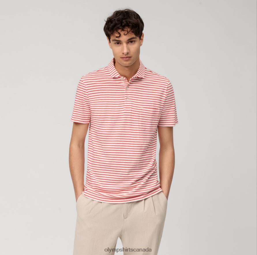 OLYMP Casual Modern Fit, Polo, Red H2P42H2104 Clothing