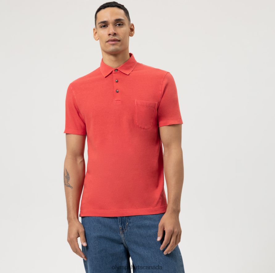 OLYMP Casual Modern Fit, Polo, Red H2P42H2124 Clothing