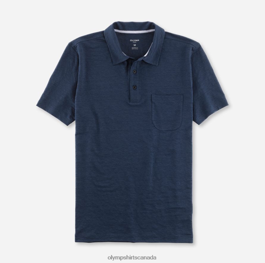 OLYMP Casual Modern Fit, Polo, Smoke Blue H2P42H2091 Clothing