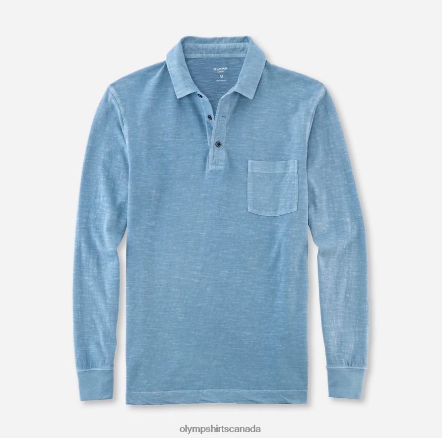 OLYMP Casual Modern Fit, Polo, Smoke Blue H2P42H2132 Clothing