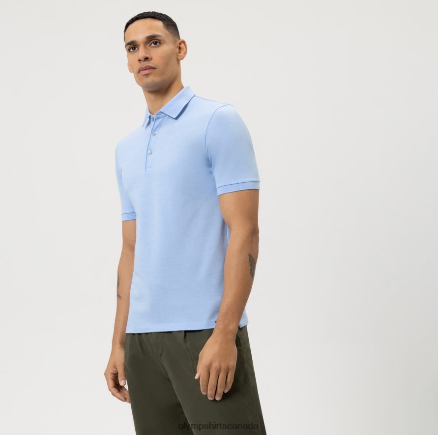 OLYMP Level Five Casual Body Fit, Polo, Light Blue H2P42H2068 Clothing