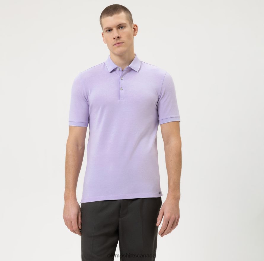 OLYMP Level Five Casual Body Fit, Polo, Lilac H2P42H2075 Clothing