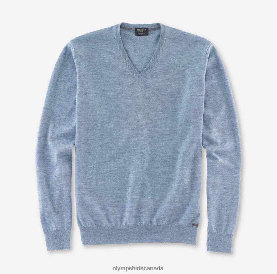 OLYMP Casual Knitwear Pullover, Bleu H2P42H1824 Clothing