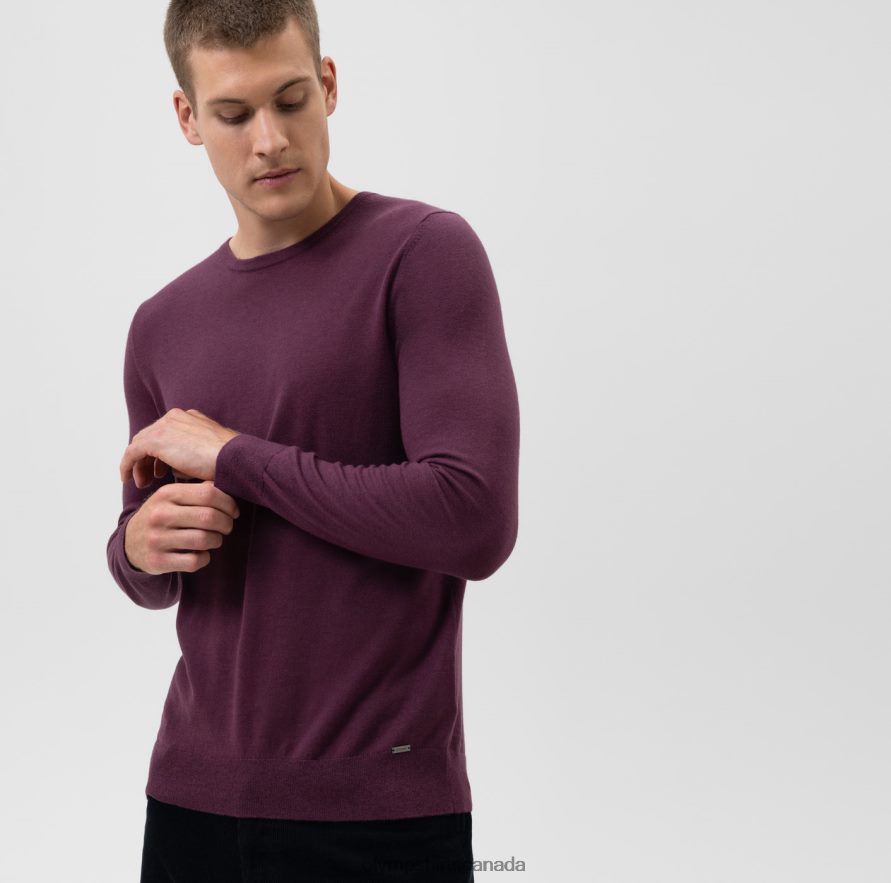OLYMP Casual Knitwear Pullover, Chianti H2P42H1863 Clothing