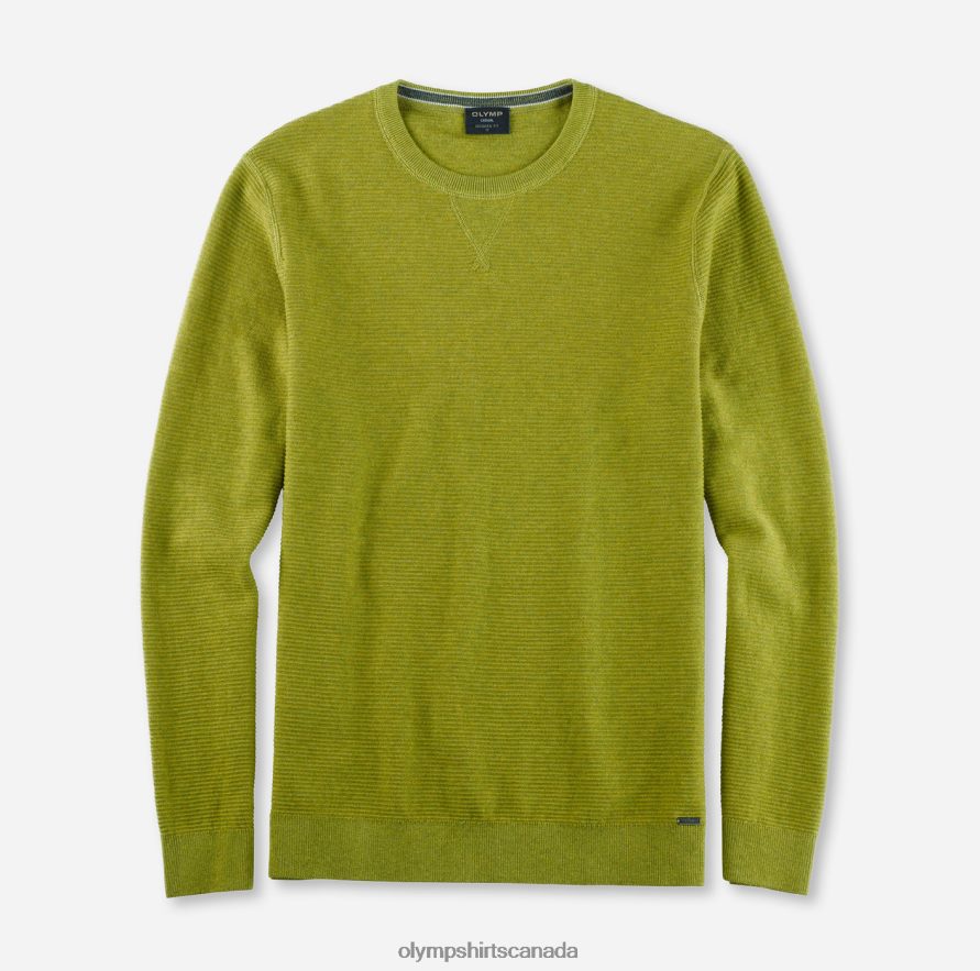 OLYMP Casual Knitwear Pullover, Lime H2P42H1776 Clothing