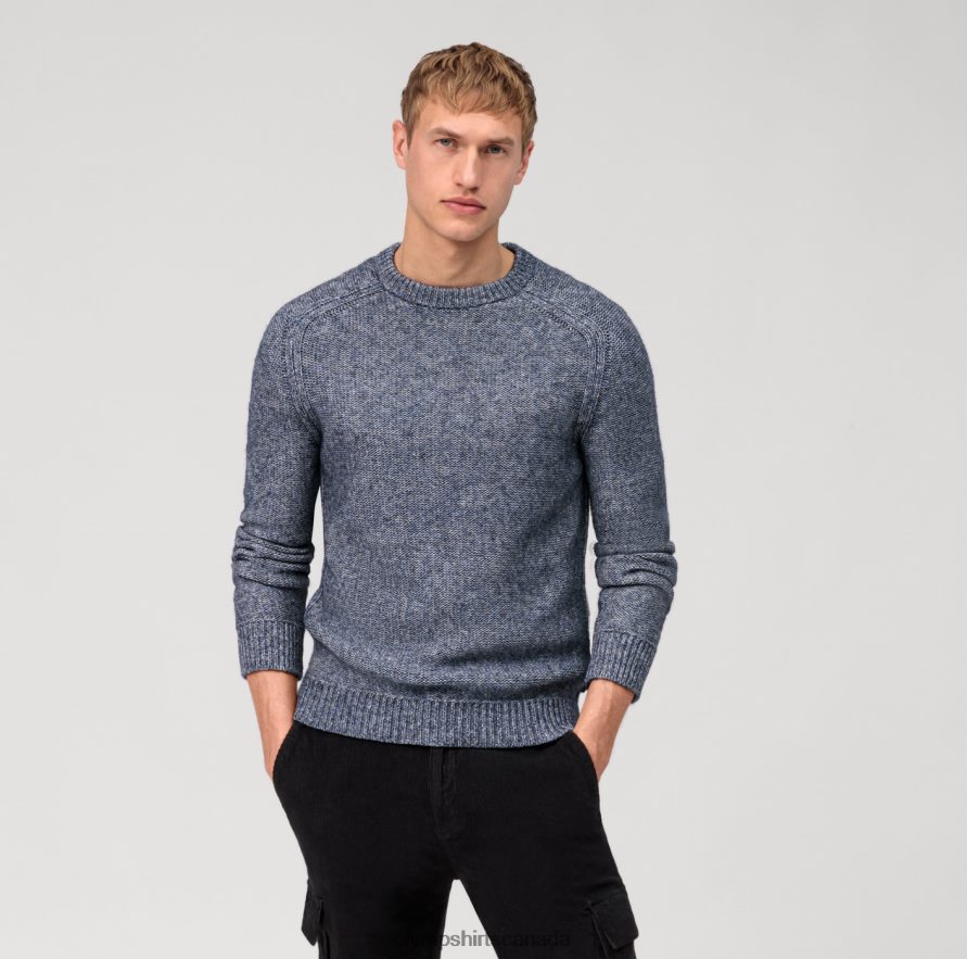 OLYMP Casual Knitwear Pullover, Marine H2P42H1761 Clothing