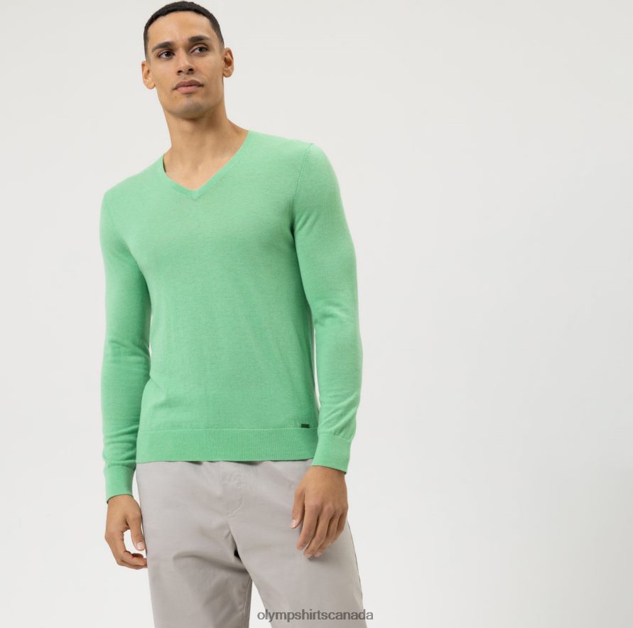 OLYMP Casual Knitwear Pullover, Mint H2P42H1803 Clothing