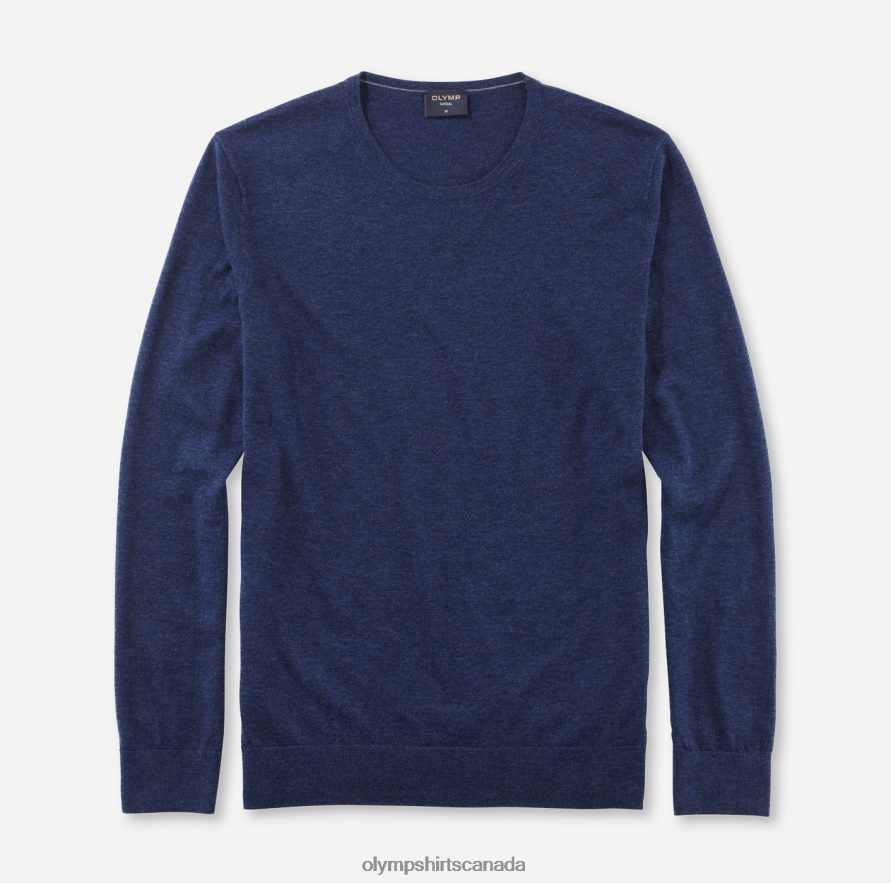 OLYMP Casual Knitwear Pullover, Royal H2P42H1826 Clothing