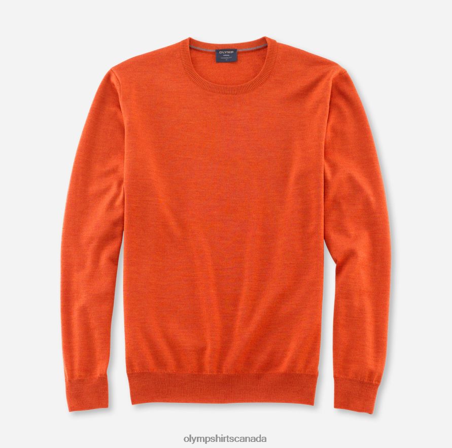 OLYMP Casual Knitwear Pullover, Rust H2P42H1874 Clothing