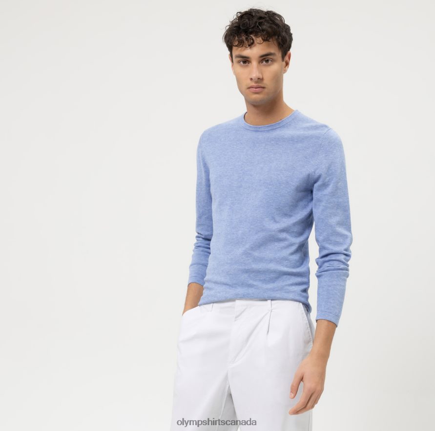 OLYMP Casual Knitwear Pullover, Sky H2P42H1853 Clothing