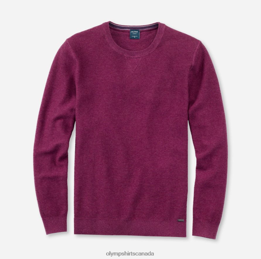 OLYMP Casual Knitwear Pullover, Violet H2P42H1871 Clothing