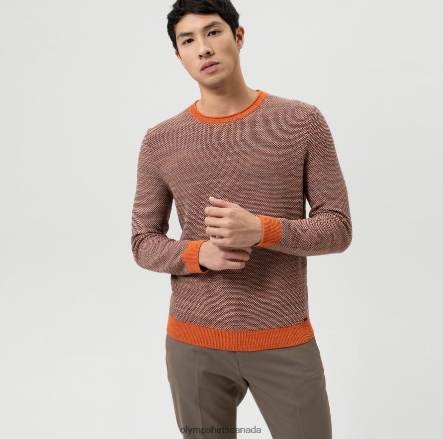 OLYMP Knitwear Modern Fit, Pullover Crew Neck, Mandarin H2P42H1868 Clothing
