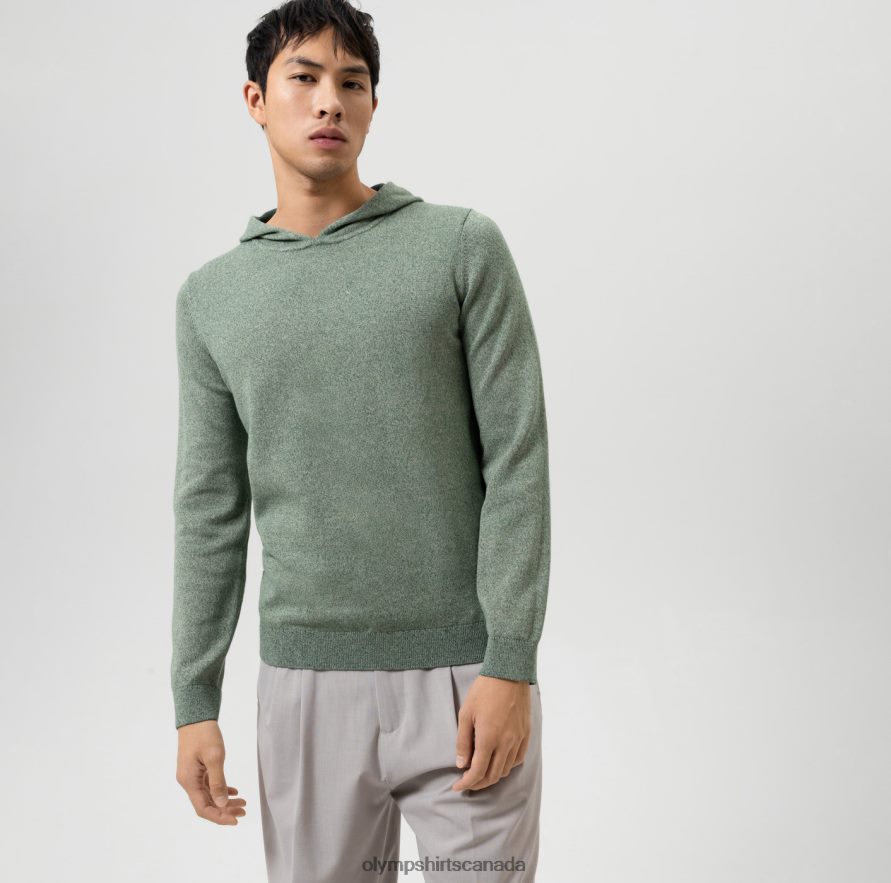 OLYMP Level Five Knitwear Body Fit, Pullover, Green H2P42H1757 Clothing