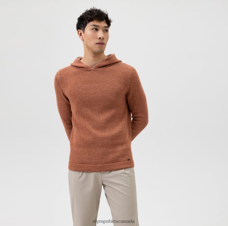 OLYMP Level Five Knitwear Body Fit, Pullover, Mango H2P42H1866 Clothing