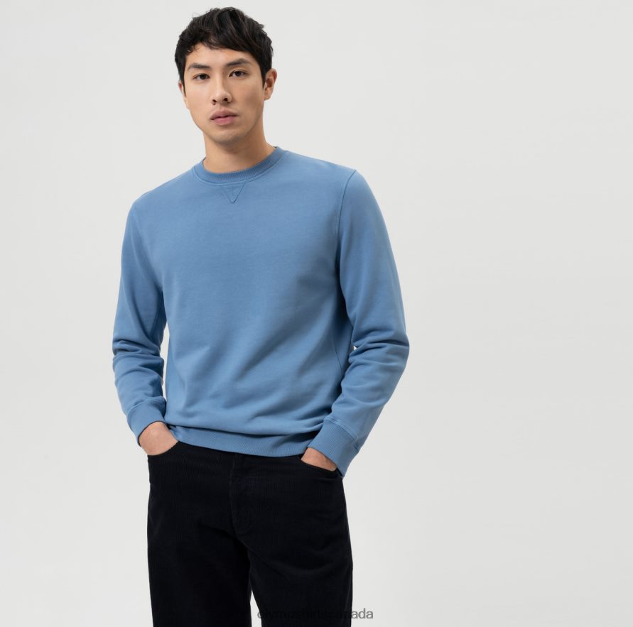 OLYMP Sweat Modern Fit, Smoke Blue H2P42H1913 Clothing