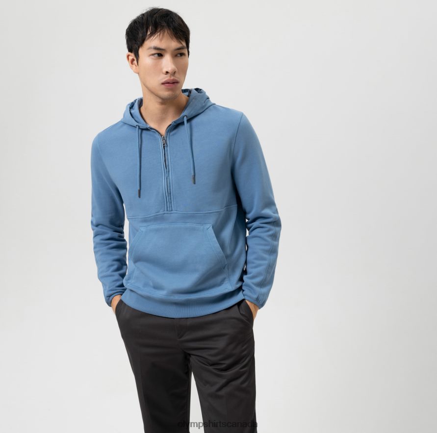 OLYMP Sweat Modern Fit, Sweatshirt, Smoke Blue H2P42H1920 Clothing