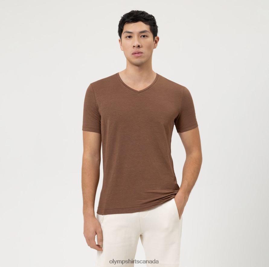 OLYMPLevel Five Casual Body Fit, T-Shirt, Brown H2P42H1996 Clothing