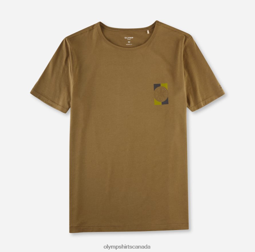 OLYMP Casual Modern Fit, T-Shirt, Khaki H2P42H2001 Clothing