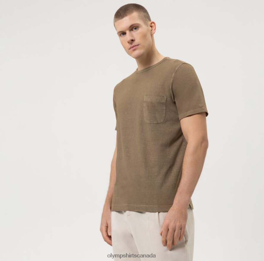 OLYMP Casual Modern Fit, T-Shirt, Khaki H2P42H2003 Clothing