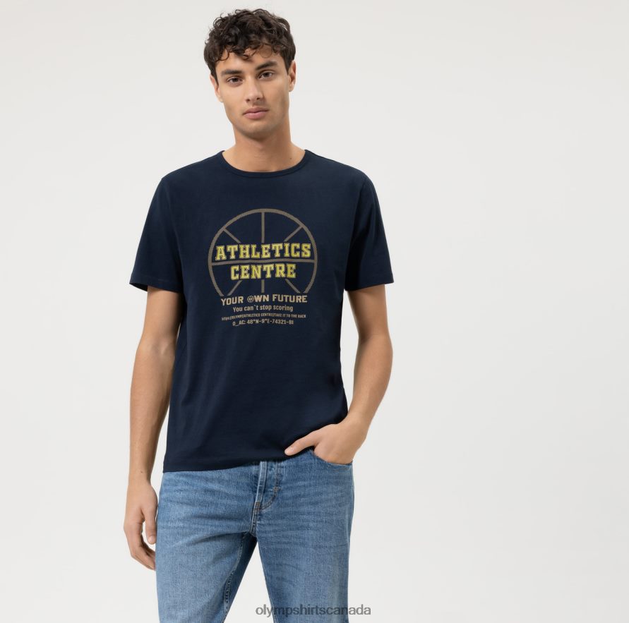 OLYMP Casual Modern Fit, T-Shirt, Marine H2P42H2013 Clothing