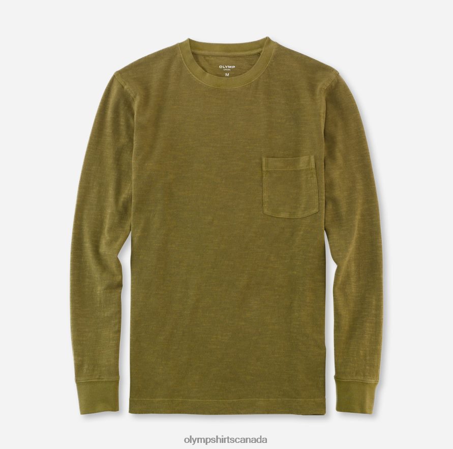 OLYMP Casual Modern Fit, T-Shirt, Olive H2P42H1998 Clothing