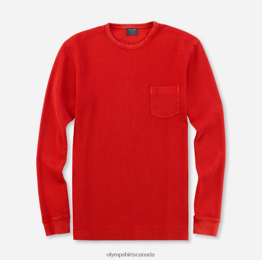 OLYMP Casual Modern Fit, T-Shirt, Red H2P42H2064 Clothing