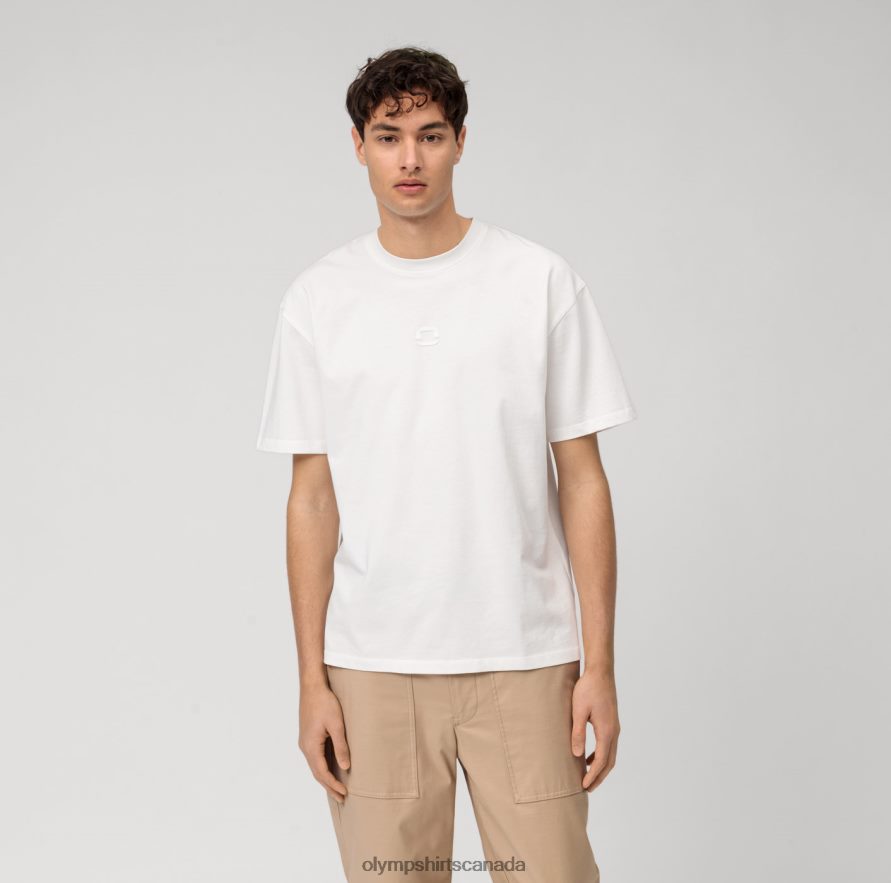 OLYMP Casual T-Shirt, Off White H2P42H2046 Clothing