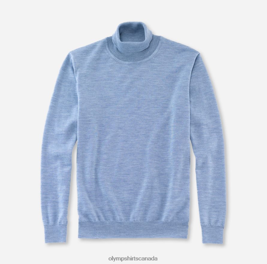 OLYMP Casual Knitwear Turtleneck, Bleu H2P42H1897 Clothing