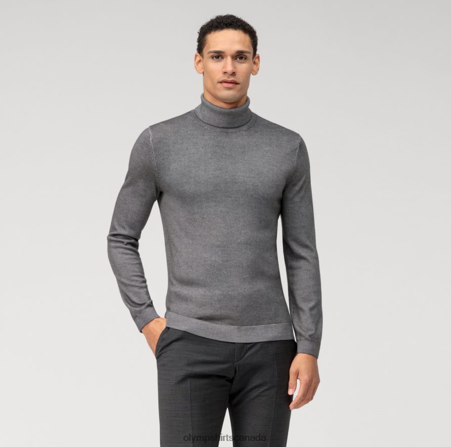 OLYMP Casual Knitwear Turtleneck, Stone H2P42H1889 Clothing