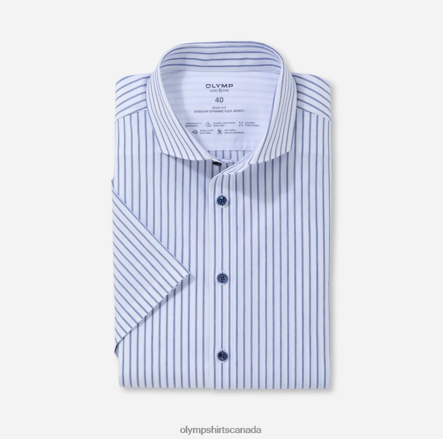 OLYMP Level Five 24/Seven Body Fit, Business Shirt, Cutaway, Royal H2P42H541 Clothing