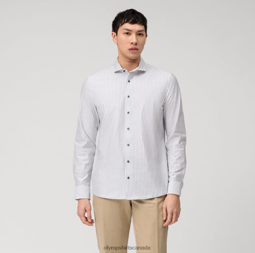 OLYMP Level Five 24/Seven Body Fit, Business Shirt, Cutaway, Royal H2P42H640 Clothing