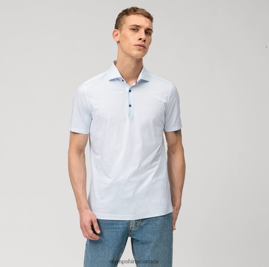 OLYMP Level Five 24/Seven Body Fit, Business Shirt, Kent, Bleu H2P42H737 Clothing