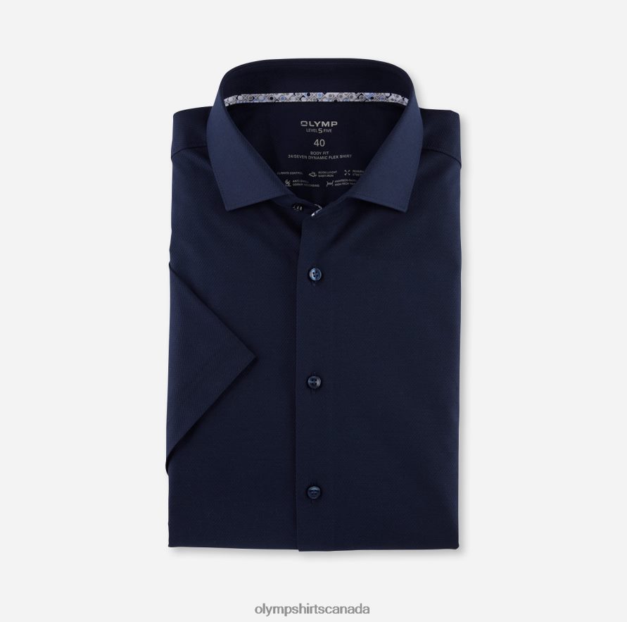 OLYMP Level Five 24/Seven Body Fit, Business Shirt, Kent, Marine H2P42H617 Clothing