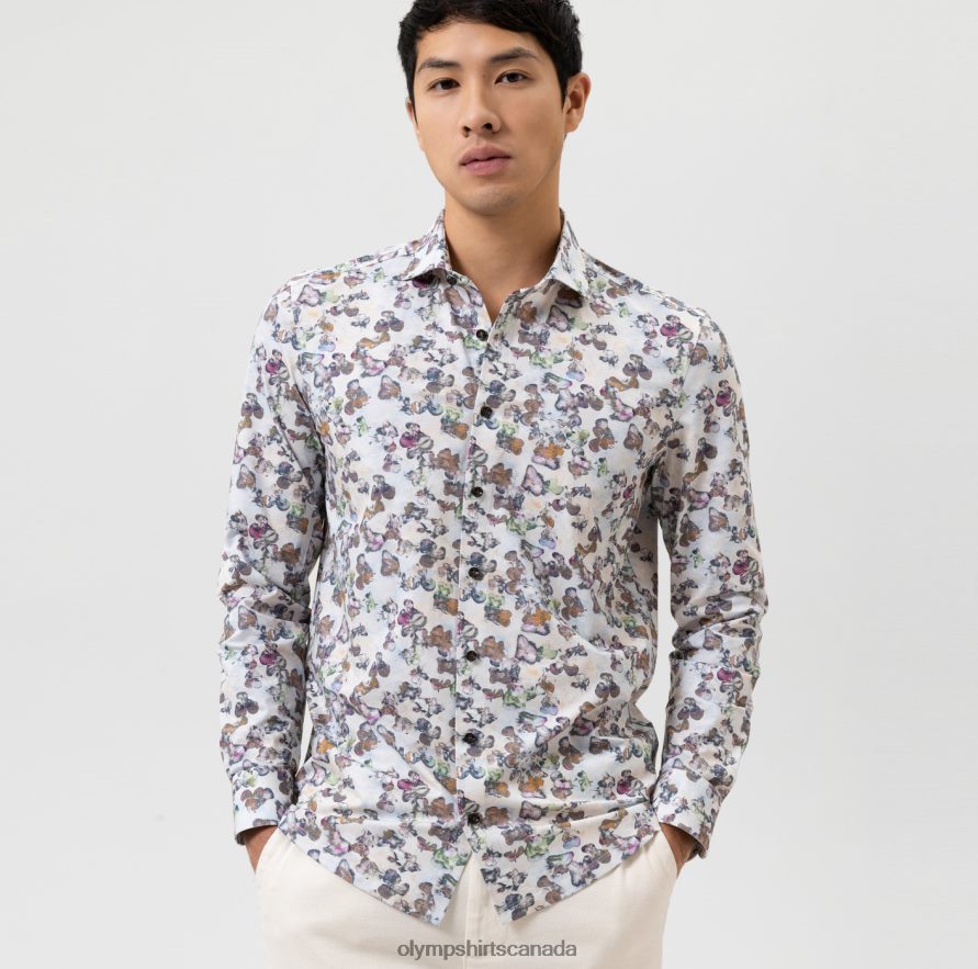 OLYMP Level Five 24/Seven Body Fit, Business Shirt, Kent, Natural H2P42H659 Clothing