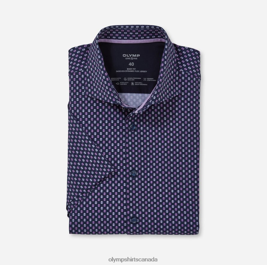 OLYMP Level Five 24/Seven Body Fit, Business Shirt, Kent, Pink H2P42H609 Clothing