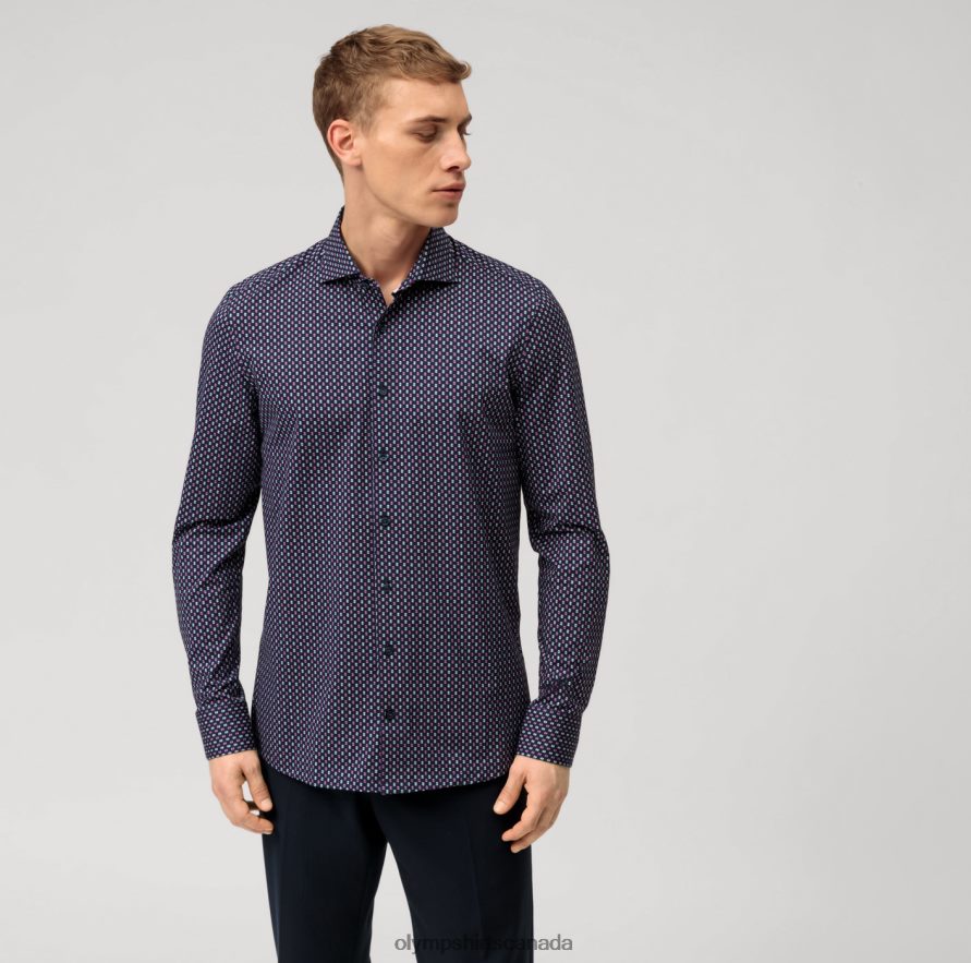 OLYMP Level Five 24/Seven Body Fit, Business Shirt, Kent, Pink H2P42H642 Clothing