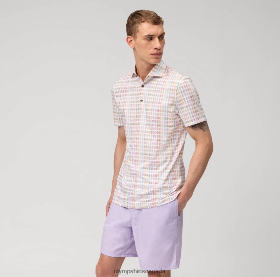 OLYMP Level Five 24/Seven Body Fit, Business Shirt, Kent, Pink H2P42H782 Clothing