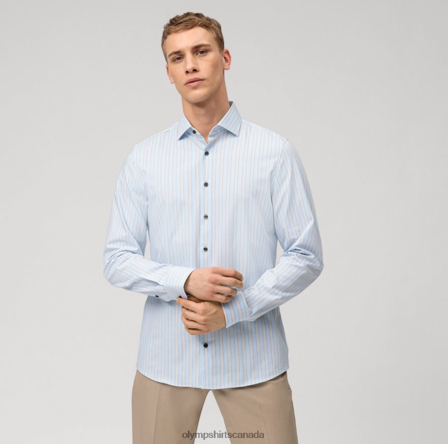 OLYMP Level Five 24/Seven Body Fit, Business Shirt, Kent, Taupe H2P42H453 Clothing