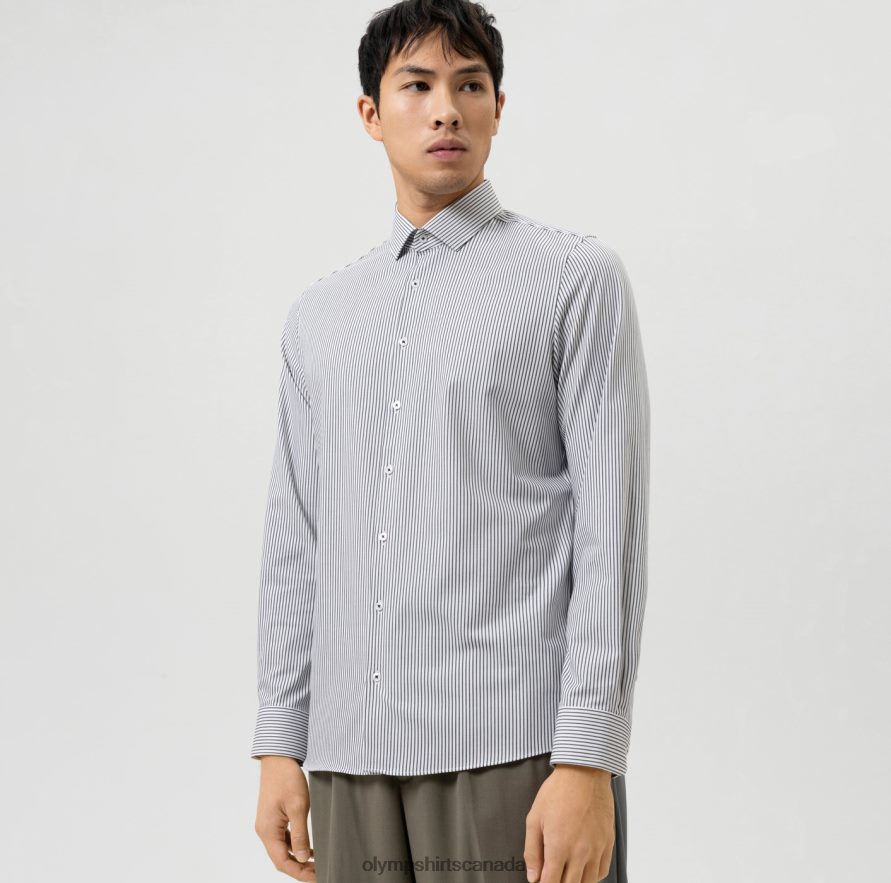 OLYMP Level Five 24/Seven Body Fit, Business Shirt, Modern Kent, Black H2P42H547 Clothing