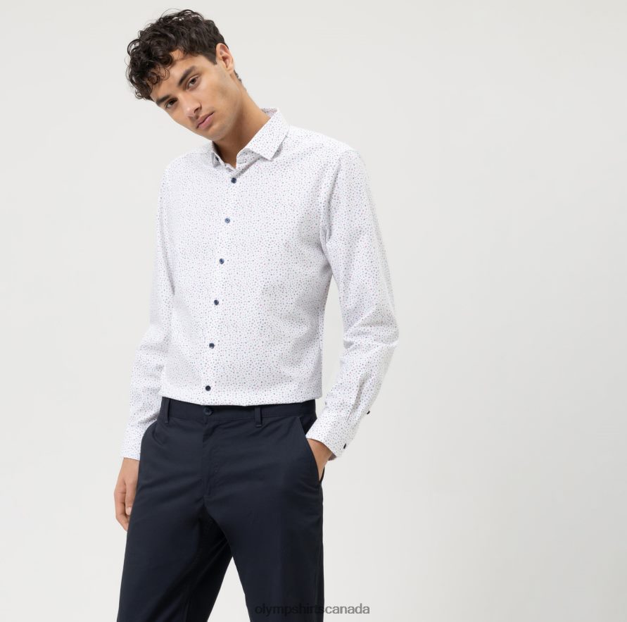 OLYMP Level Five 24/Seven Body Fit, Business Shirt, Modern Kent, Fuchsia H2P42H662 Clothing