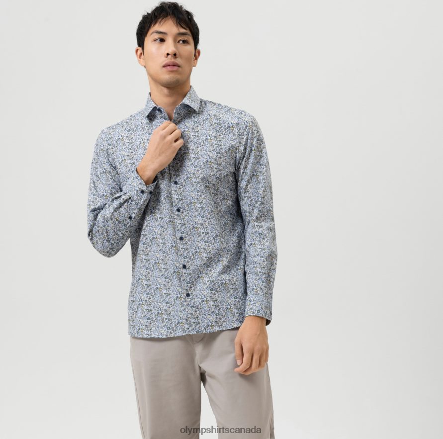 OLYMP Level Five 24/Seven Body Fit, Business Shirt, Modern Kent, Lime H2P42H674 Clothing